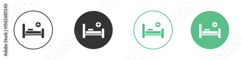 Hospital bed icon modern, simple, vector, icon for website design, mobile app