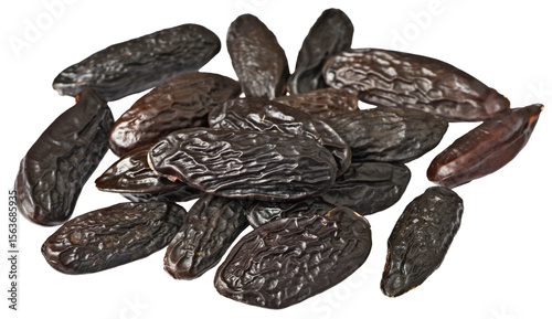 Wallpaper Mural Black Tonka beans isolated on white background. Torontodigital.ca
