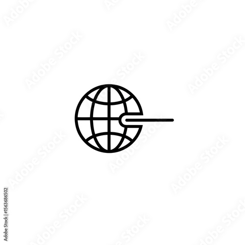 Global digital finance icon, worldwide online payment symbol, international e-commerce graphic, world financial network illustration representing secure global monetary exchange