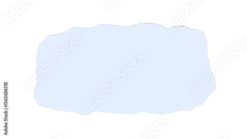 Transparent Background: A rectangular piece of light blue paper with gently torn edges, providing a soft, subtle frame or a serene background element for designs.

