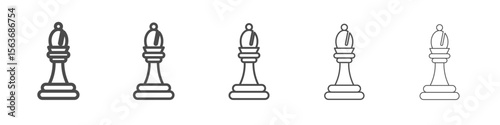 chess bishop icon simple isolated vector sign