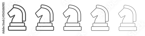 chess knight icon simple isolated vector sign