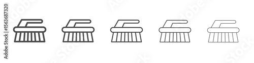 cleaning brush icon simple isolated vector sign