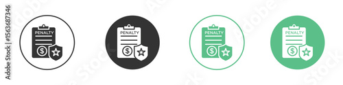 Penalty icon modern, simple, vector, icon for website design, mobile app