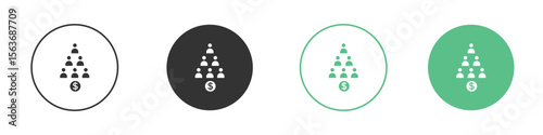 Ponzi scheme icon modern, simple, vector, icon for website design, mobile app