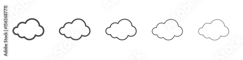 cloud icon simple isolated vector sign