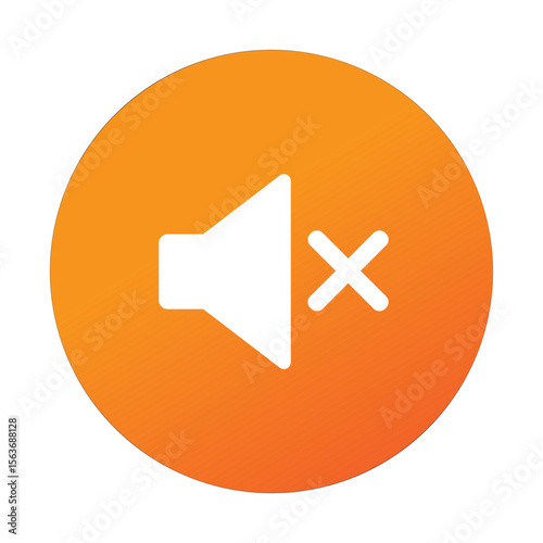 red glossy volume no sound button with cross