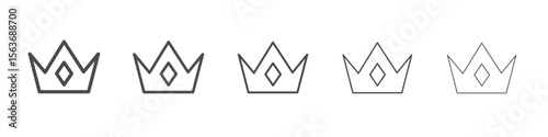 crown icon simple isolated vector sign