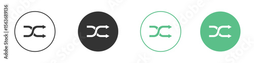 Shuffle icon modern, simple, vector, icon for website design, mobile app