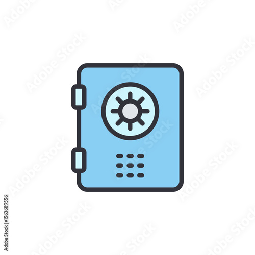 Stylized Security Vault Depicting Financial Safety And Asset Protection