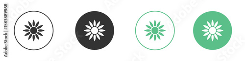 Sunflower icon modern, simple, vector, icon for website design, mobile app