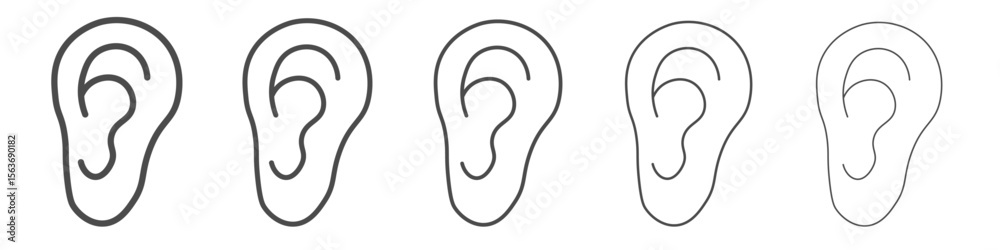 ear icon simple isolated vector sign ear icon simple isolated vector sign