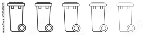 dust bin icon simple isolated vector sign
