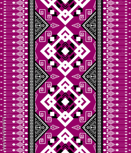 seamless geometric pattern, pink, white and black element, ethnic, traditional, abstract, seamless, pattern design for wrap, carpet, decorative, wallpaper, fashion, fabric, illustration, Navajo native