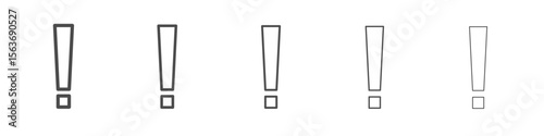 exclamation icon simple isolated vector sign