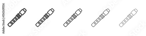 flute icon simple isolated vector sign
