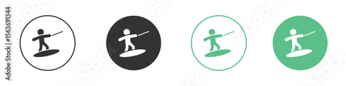 Wakeboarding icon modern, simple, vector, icon for website design, mobile app