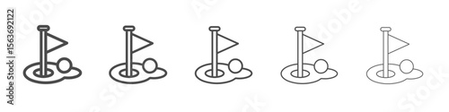 golf icon simple isolated vector sign