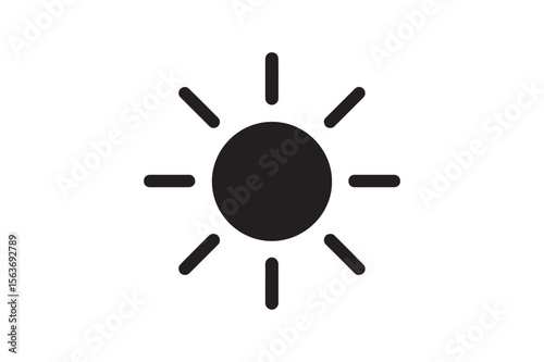 light aura icon silhouette vector art illustration on white background