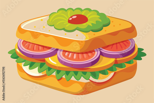 Delicious Veggie Sandwich A Fresh and Flavorful Lunch Idea