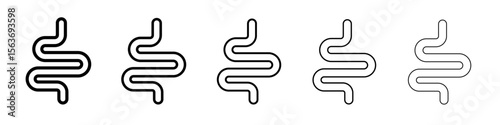 intestine icon simple isolated vector sign