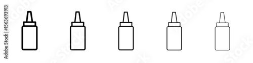 ketchup bottle icon simple isolated vector sign