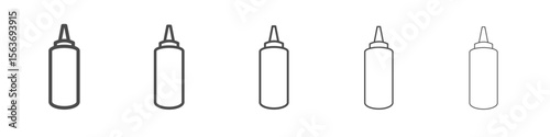 ketchup bottle icon simple isolated vector sign