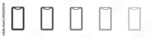 mobile icon simple isolated vector sign