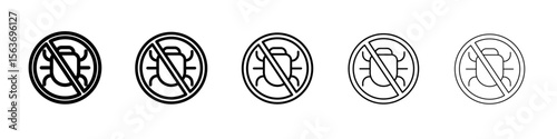 no bugs icon simple isolated vector sign