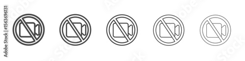 no filming icon simple isolated vector sign