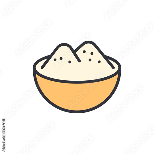 Delightful Bowl Of Sugar Doodle Illustration On Transparent Backdrop