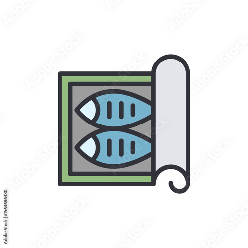 Artistic Illustration Of Canned Fish With A Transparent Background