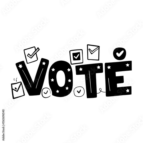 sticker design of Vote