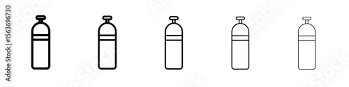 oxygen cylinder icon simple isolated vector sign