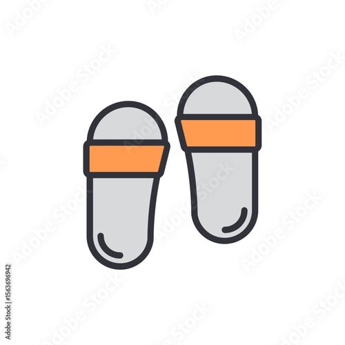 Conceptual Illustration Of Summer Sandals Isolated On Transparent Backdrop