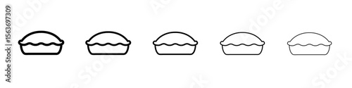 pie icon simple isolated vector sign