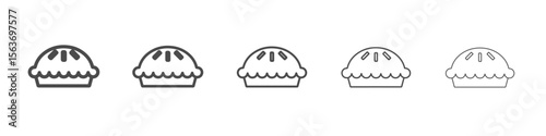 pie icon simple isolated vector sign