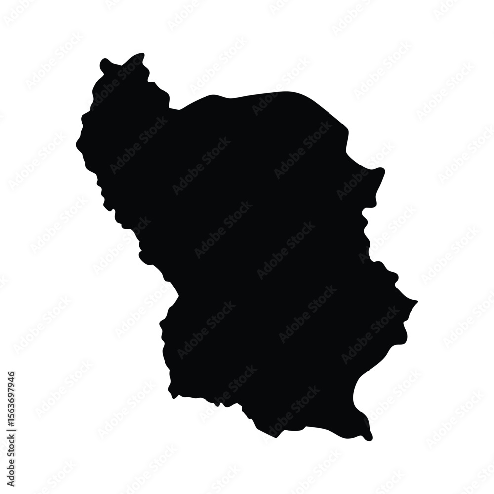 Obraz premium Iran map on white background vector