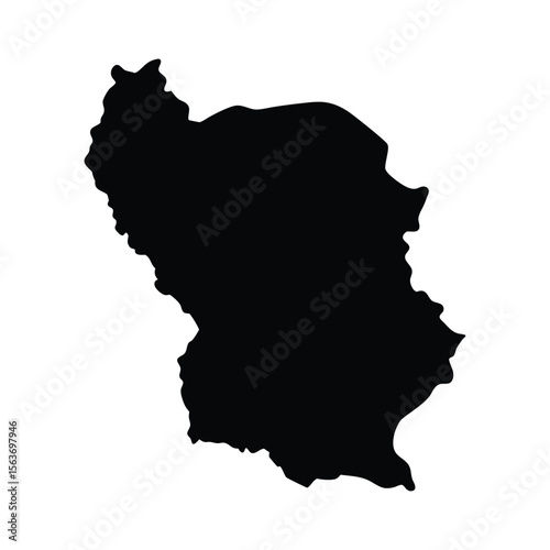Iran map on white background vector
