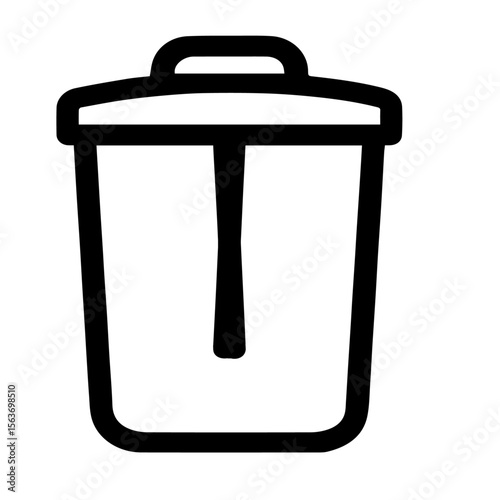 Trash Can Icon Set: Minimalist Garbage, Recycling & Delete Bin Vectors