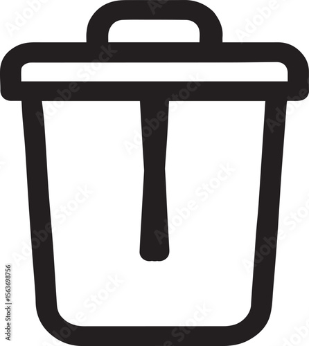 Trash Can Icon Set: Minimalist Garbage, Recycling & Delete Bin Vectors