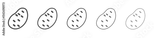 potato icon simple isolated vector sign