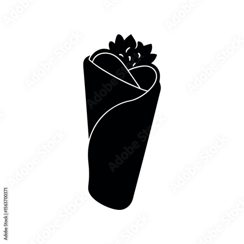 mini masala wrap on white background