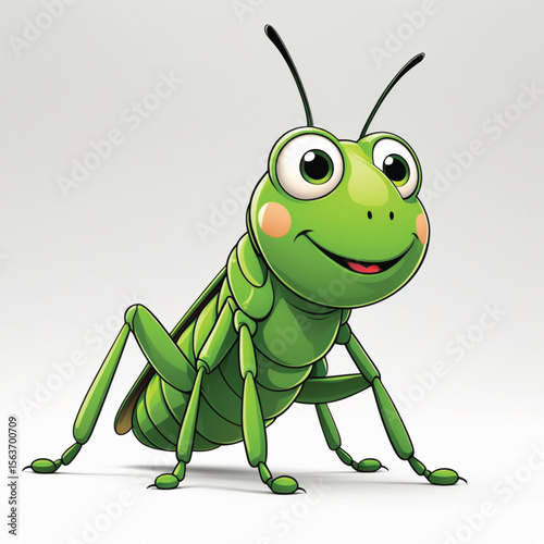 green grasshopper cartoon