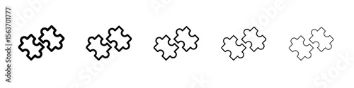 puzzle icon simple isolated vector sign