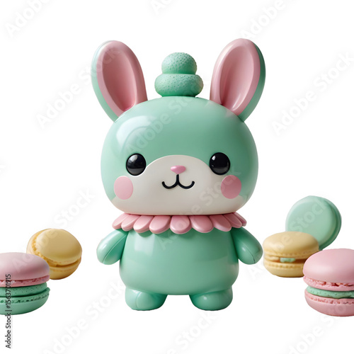 easter bunny with macaron