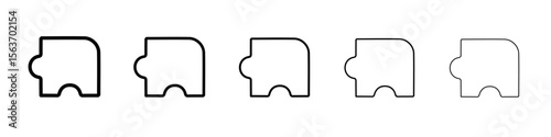 puzzle icon simple isolated vector sign