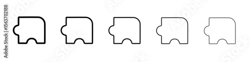 puzzle icon simple isolated vector sign