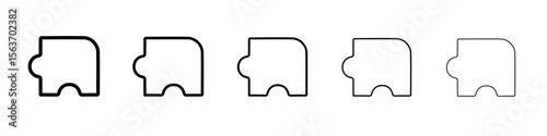 puzzle icon simple isolated vector sign