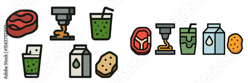 Creative food preparation and beverage arts showcasing various drinks and ingredients at a cooking event
